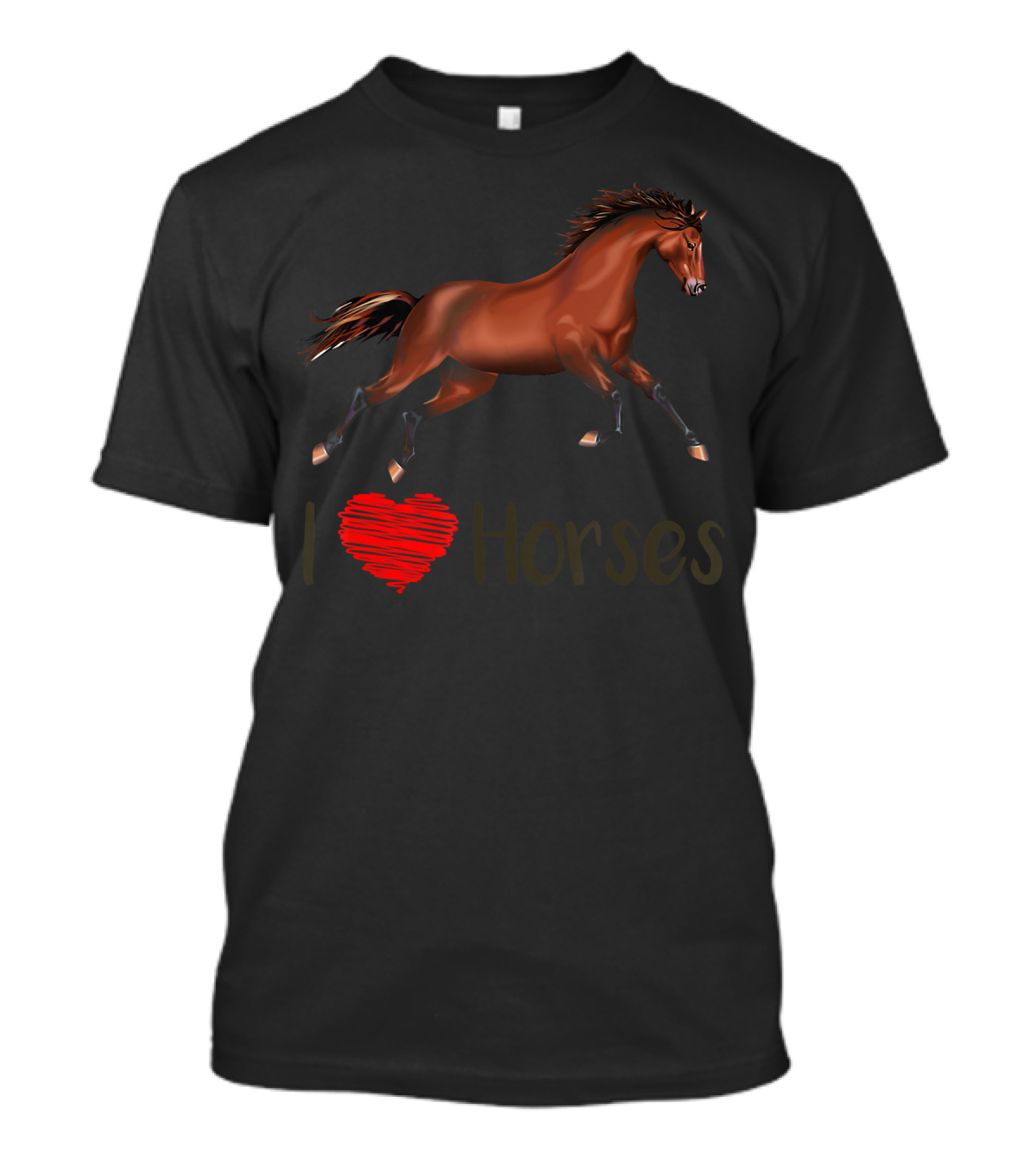 I Love Horses Horseback Riding T-Shirt