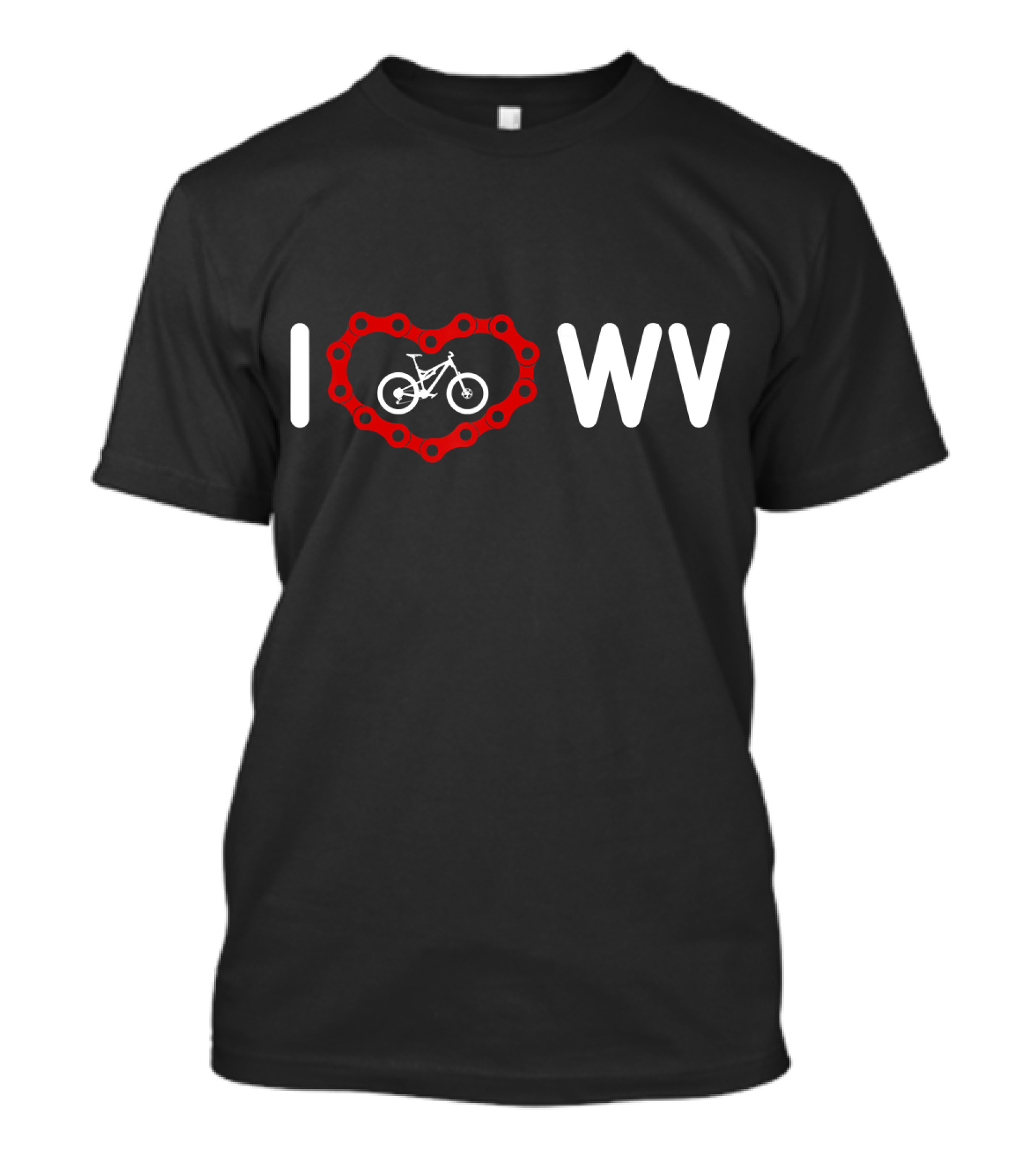 I Love Mountain Biking WV T-Shirt