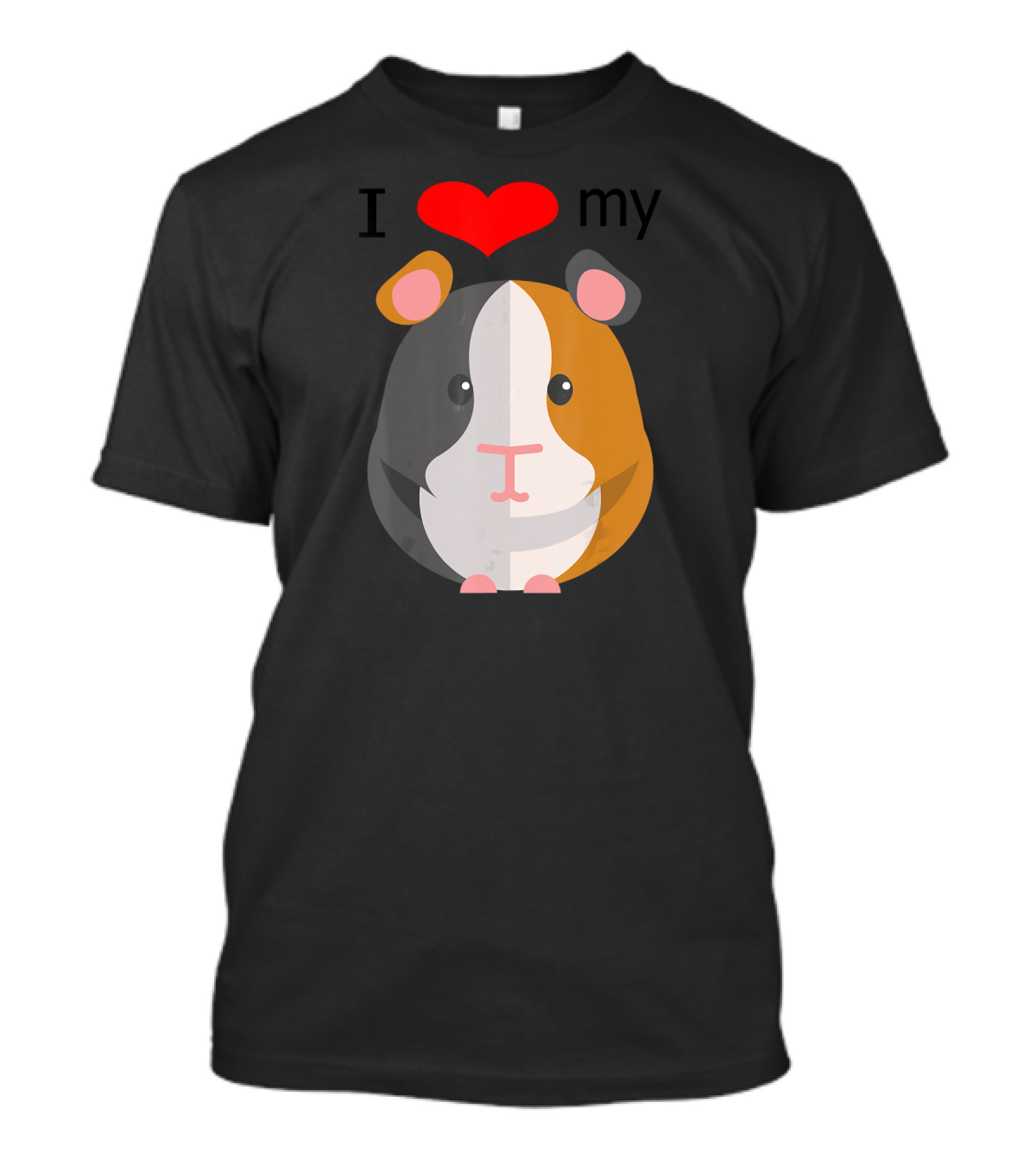 I Love My Guinea Pig Heart Cute Pet Face T-Shirt
