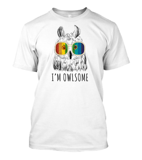 I'm Owlsome Cute Colorful Sunglasses Owl T-Shirt