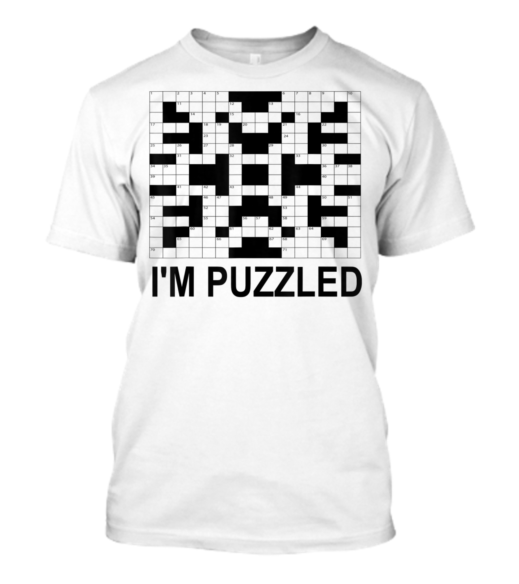 I'm Puzzled Crossword Puzzle I'm Puzzled T-Shirt
