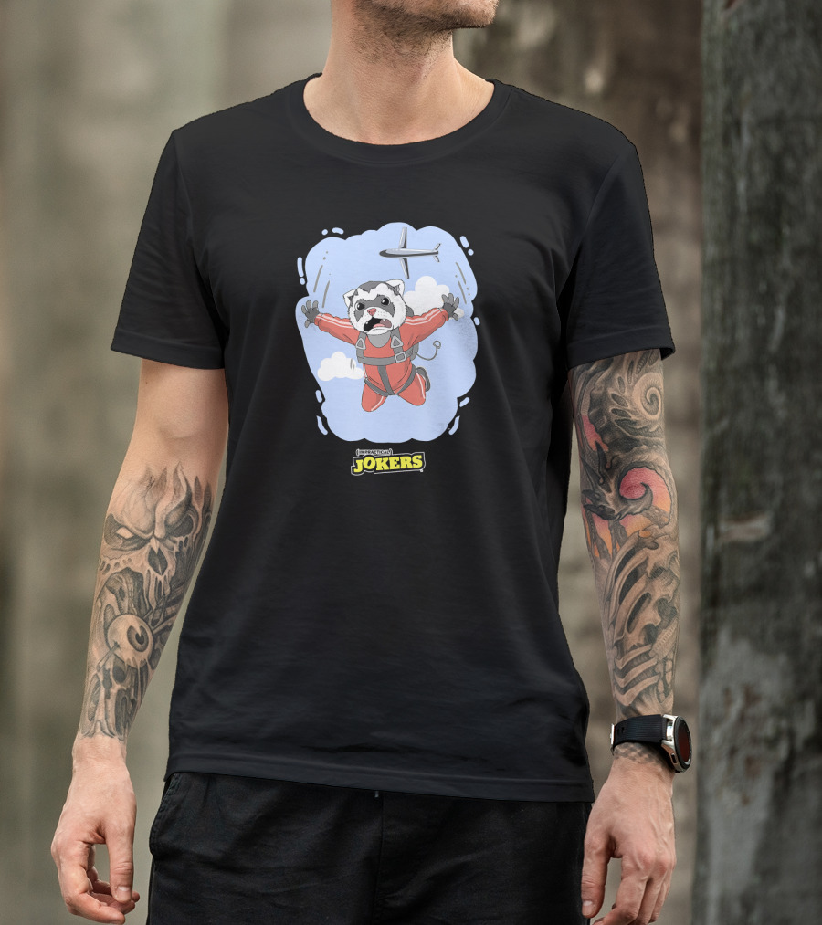 Impractical Jokers Murry Skydiving Ferret Plane Iconic Fun Adventure T-Shirt