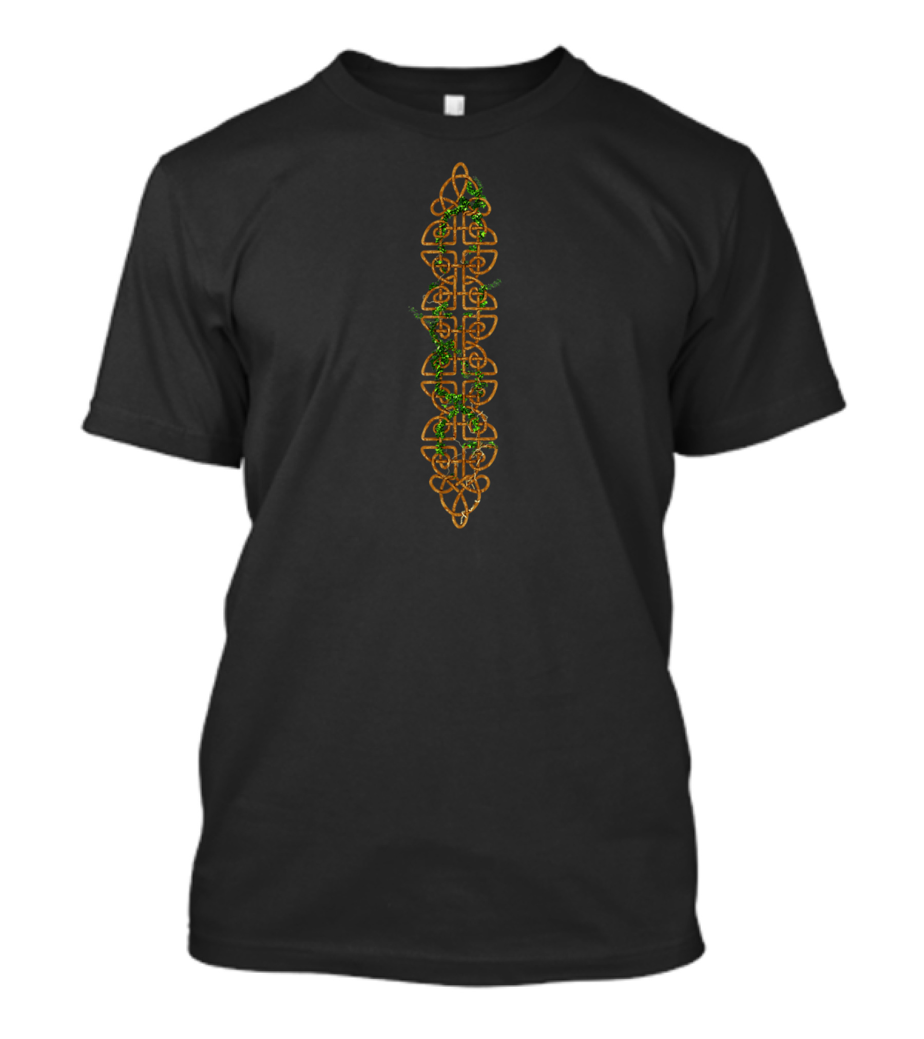 Celtic Knot Strip With Intricate Green Accents T-Shirt