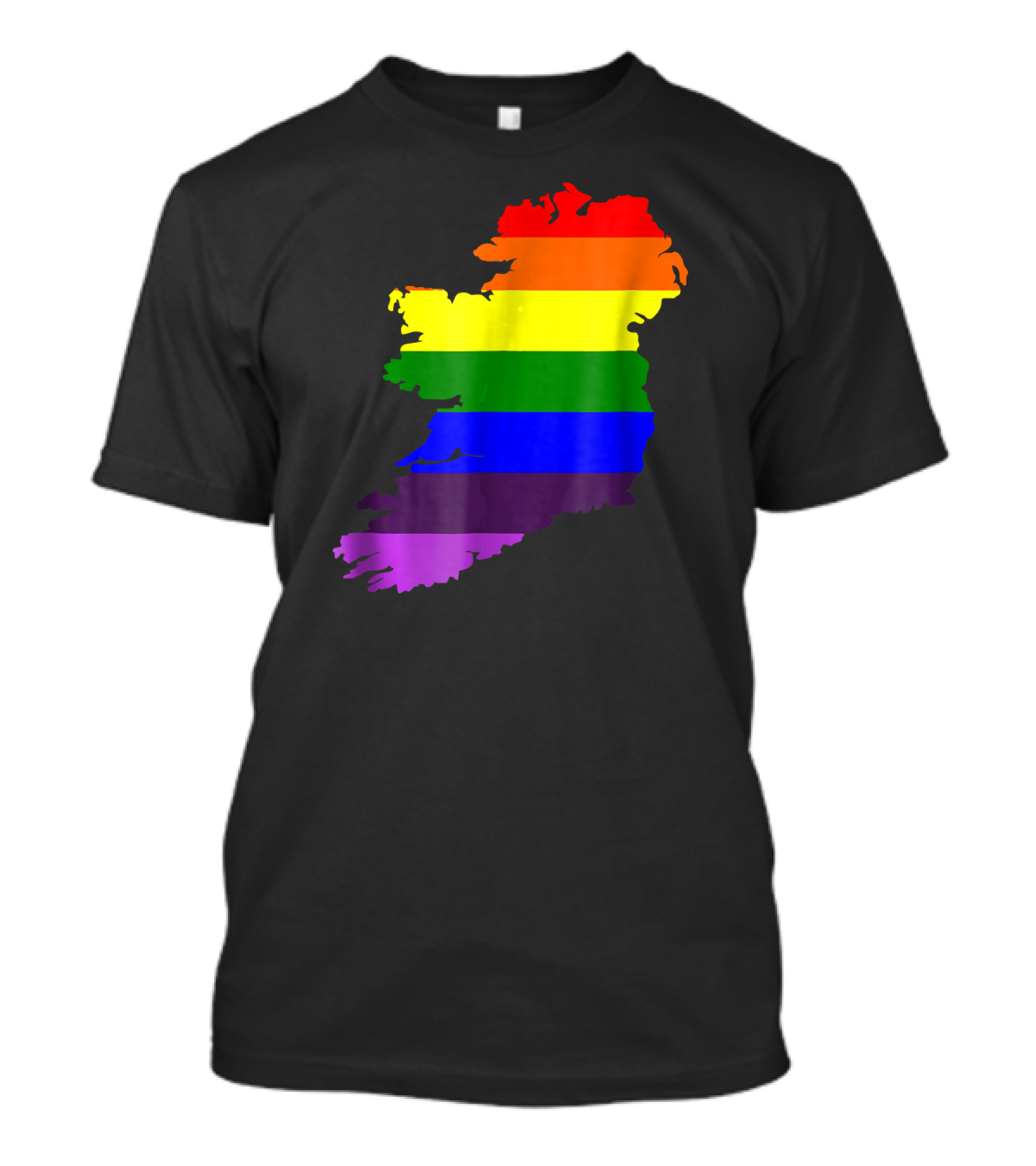 Ireland Gay Pride Map Rainbow Irish T-Shirt