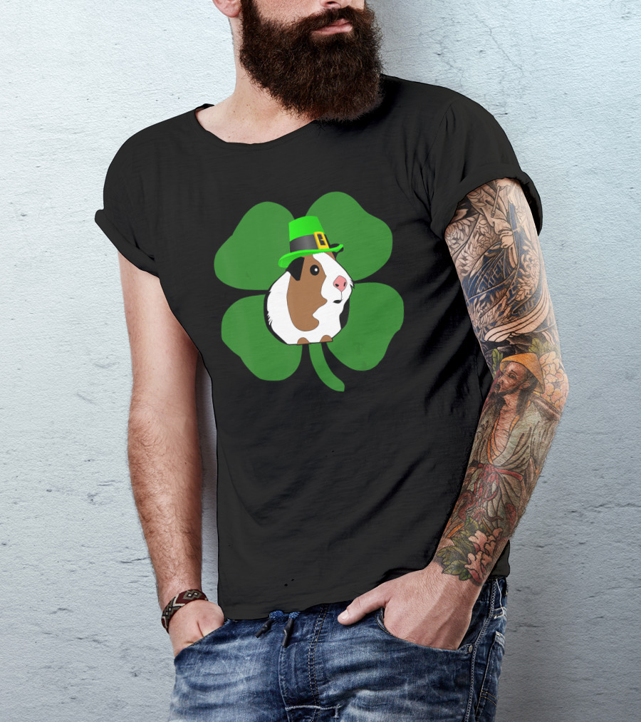Irish Guinea Pig Clover Hat Sai T-Shirt