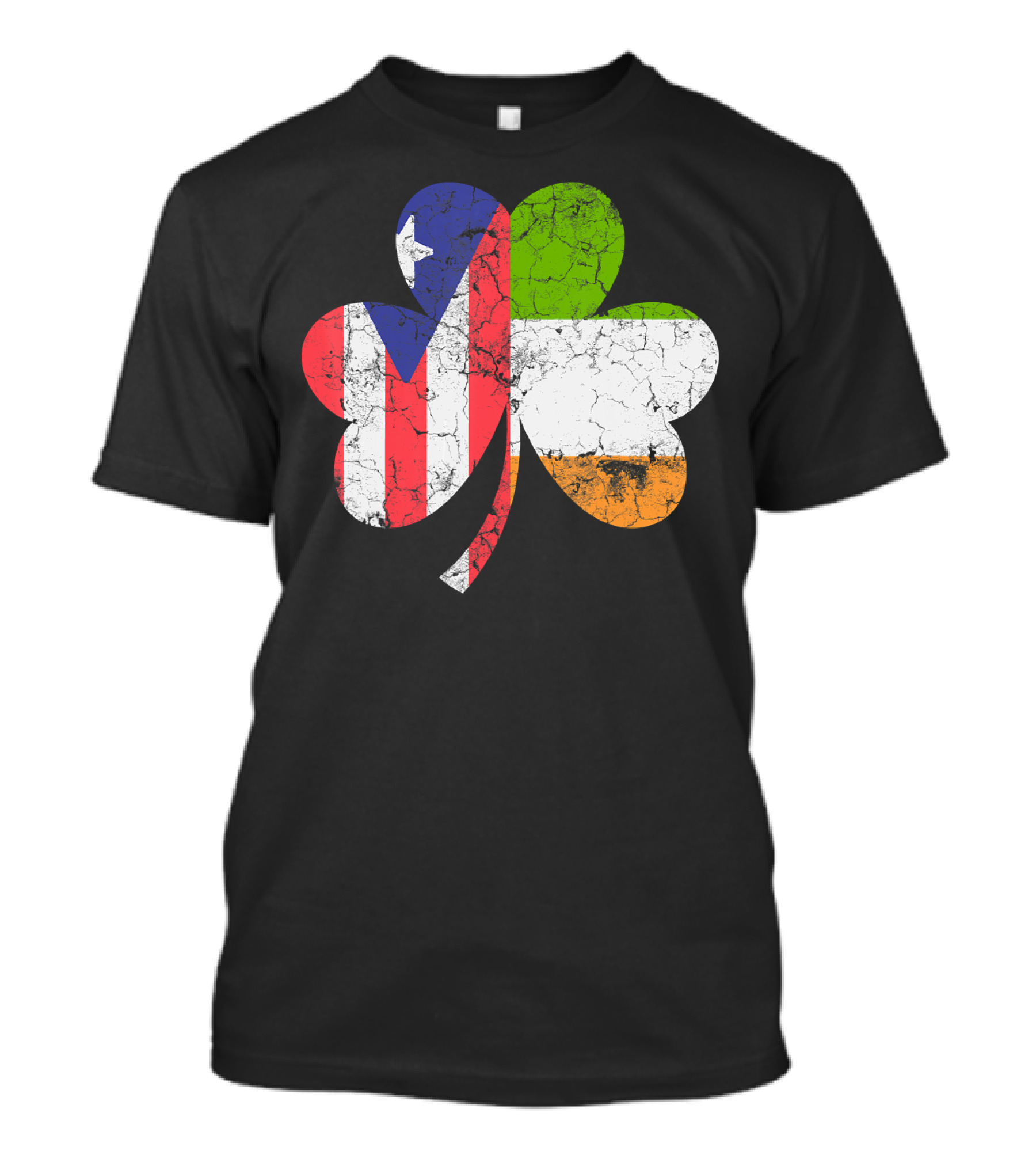 Irish Puerto Rican Flag Shamrock Ireland T-Shirt
