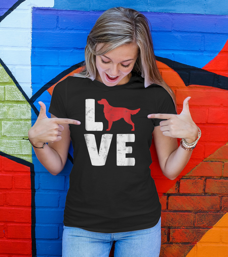 LOVE Irish Setter Dog Red T-Shirt