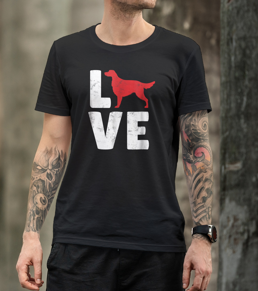 LOVE Irish Setter Dog Red T-Shirt