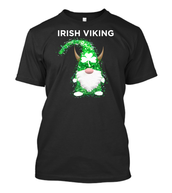 Irish Viking Funny Leprechaun Tomte Nisse Shamrock Horns T-Shirt