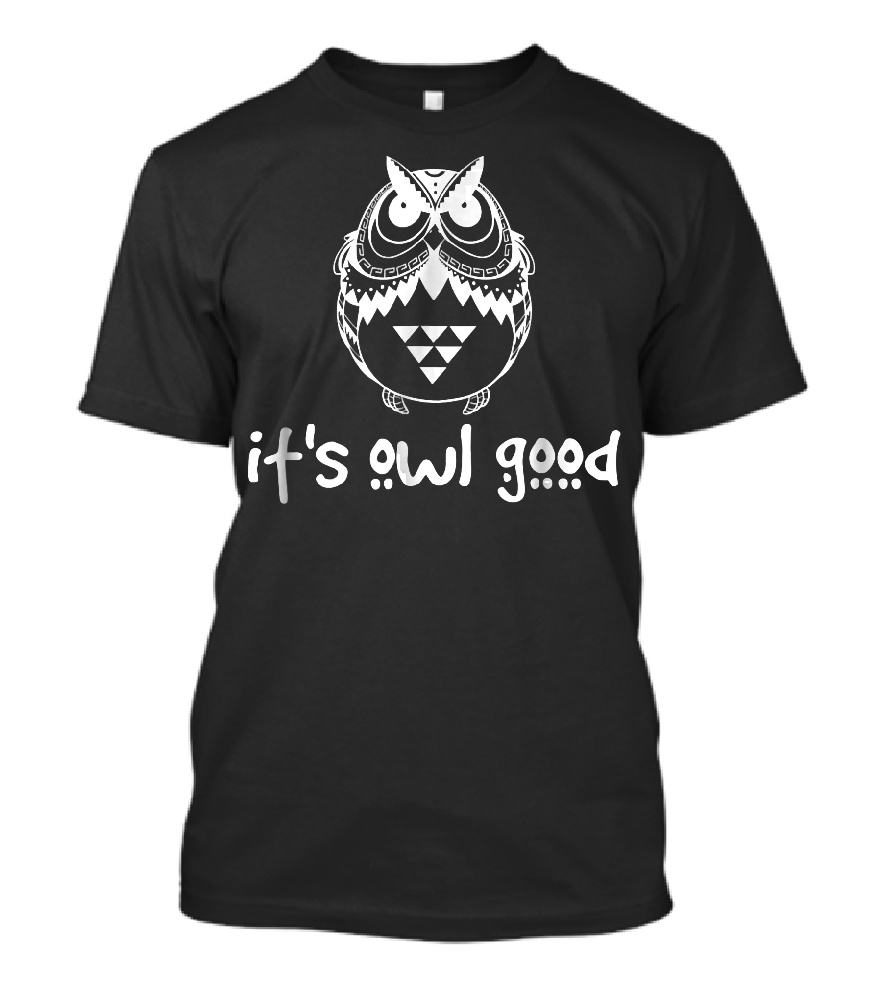It's Owl Good Geometric Owl Design All Good T-Shirt