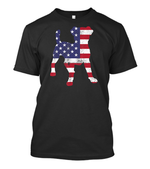 Jack Russell American Flag 4th Of July USA T-Shirt