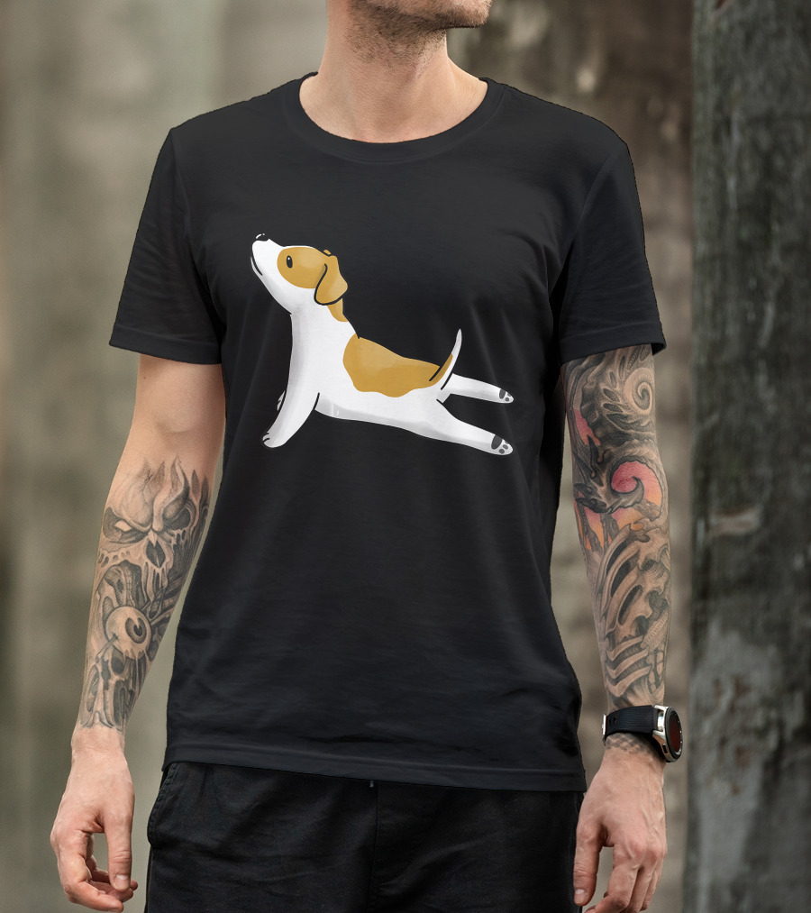Jack Russell Terrier Funny Yoga Pose Dog T-Shirt