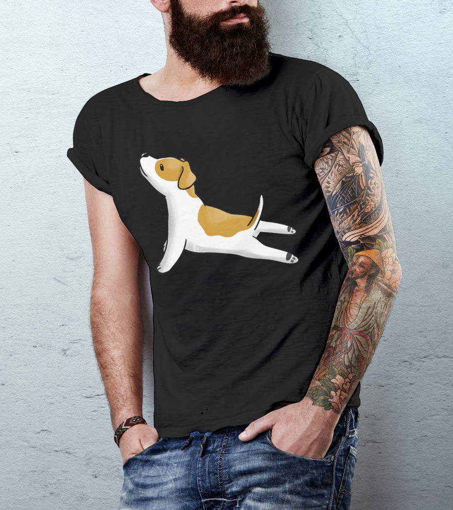 Jack Russell Terrier Funny Yoga Pose Dog T-Shirt