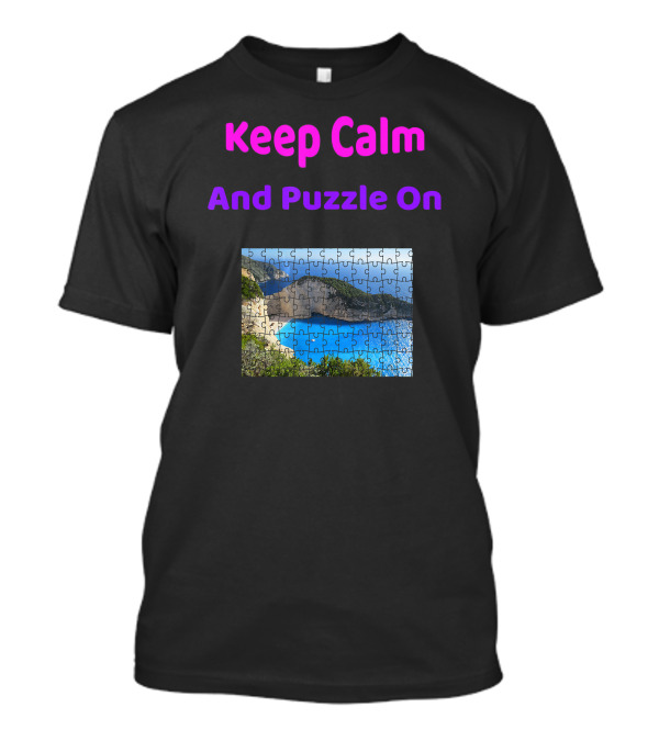 Keep Calm And Puzzle On 500 Piece Jigsaw Puzzle T-Shirt