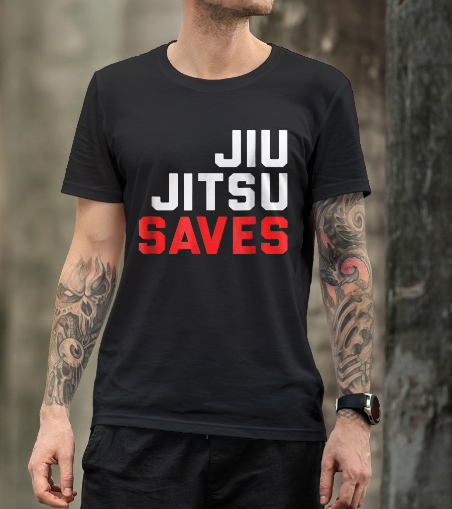 JIU JITSU SAVES Mixed Martial Arts Brazilian T-Shirt