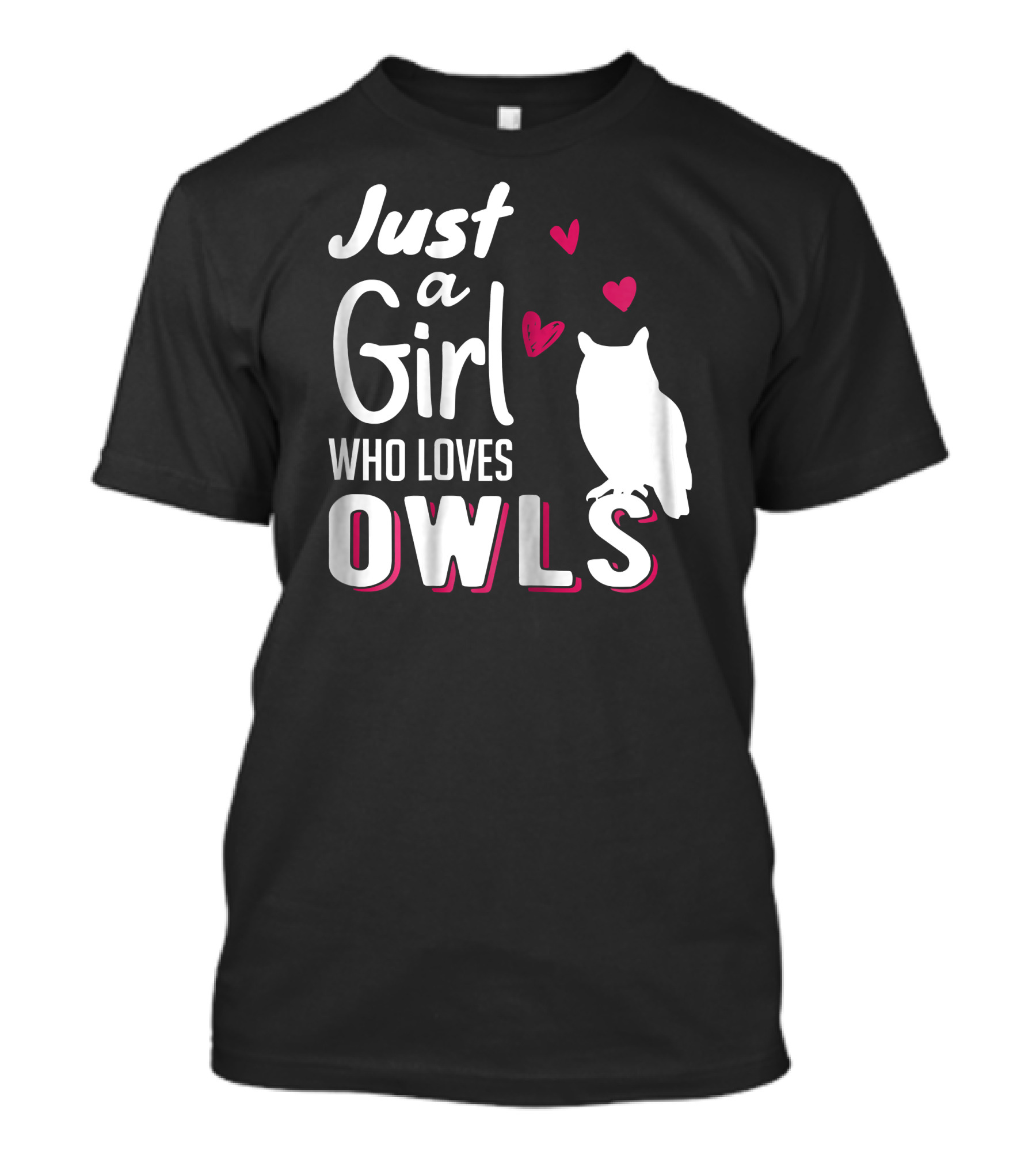 Just A Girl Who Loves Owls Hearts Eagle Owl T-Shirt