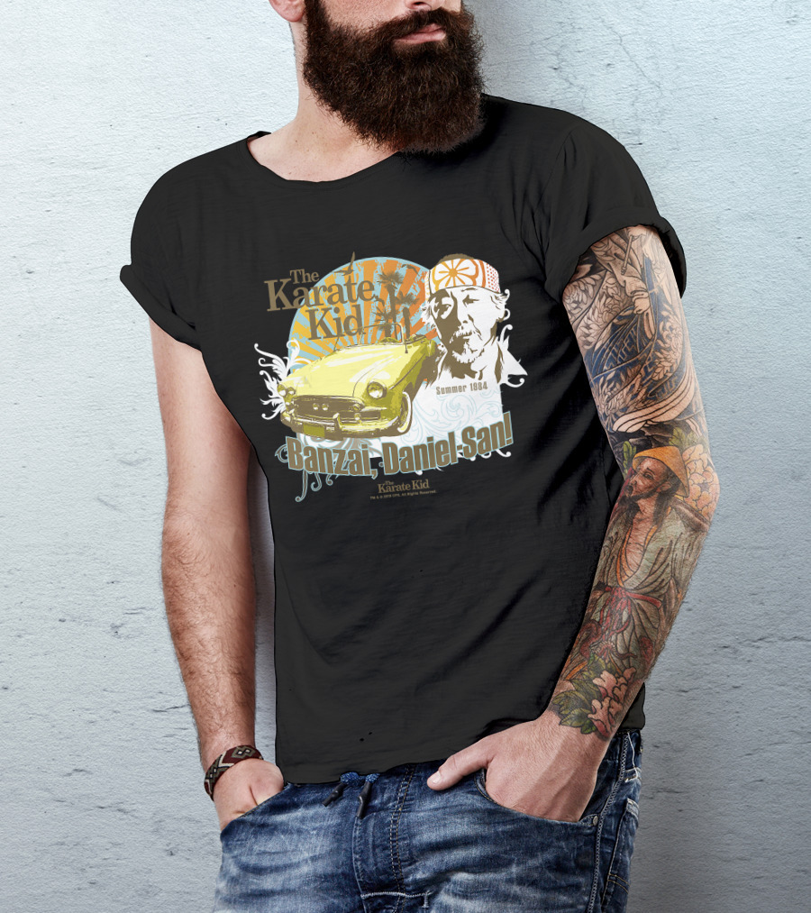 The Karate Kid Banzai Daniel-San Mr. Miyagi Summer 1984 T-Shirt