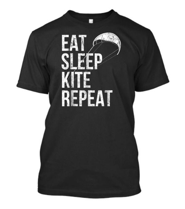 Eat Sleep Kite Repeat Kiteboarding Kitesurfing T-Shirt