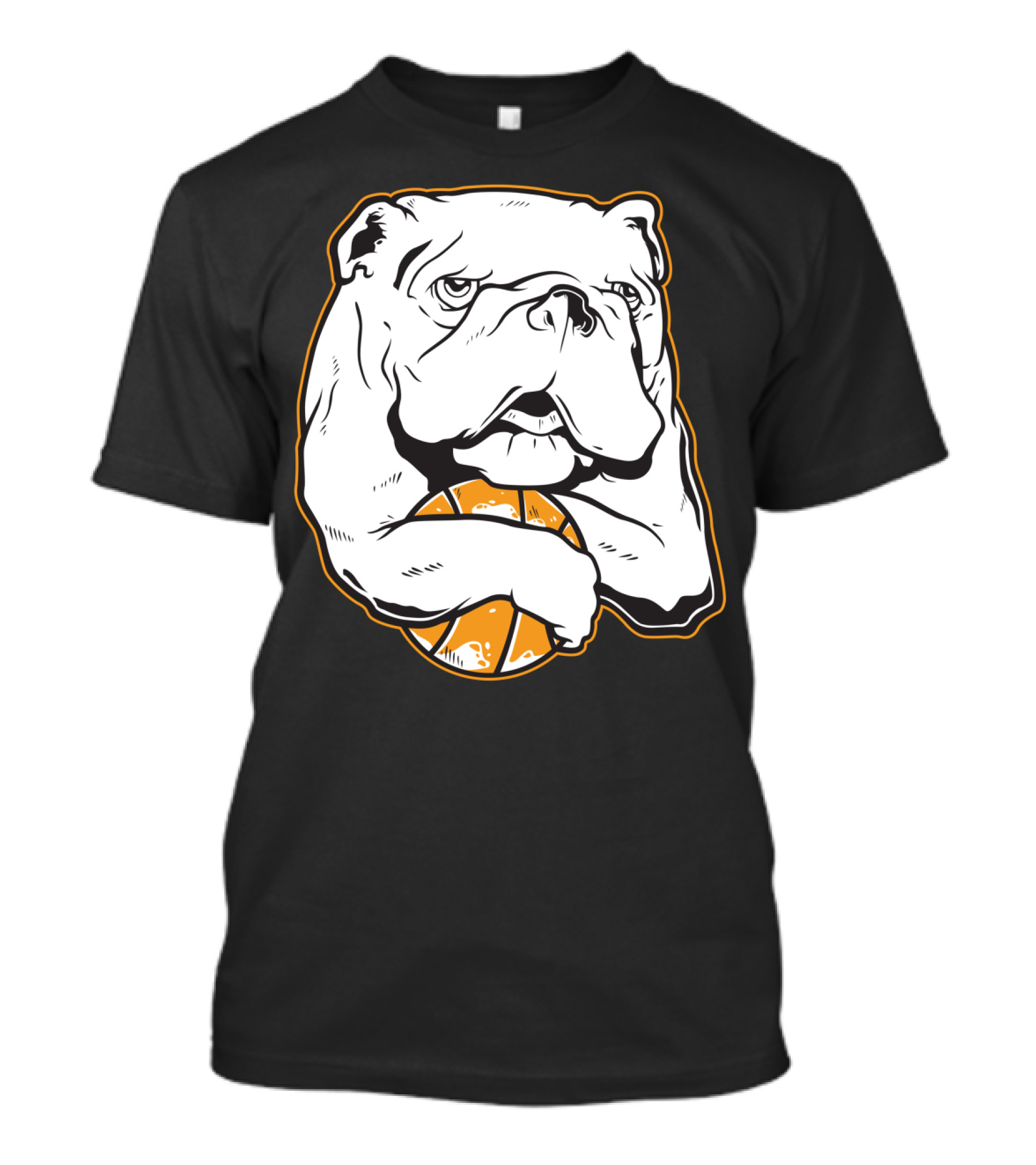 Bulldog Holding Basketball T-Shirt