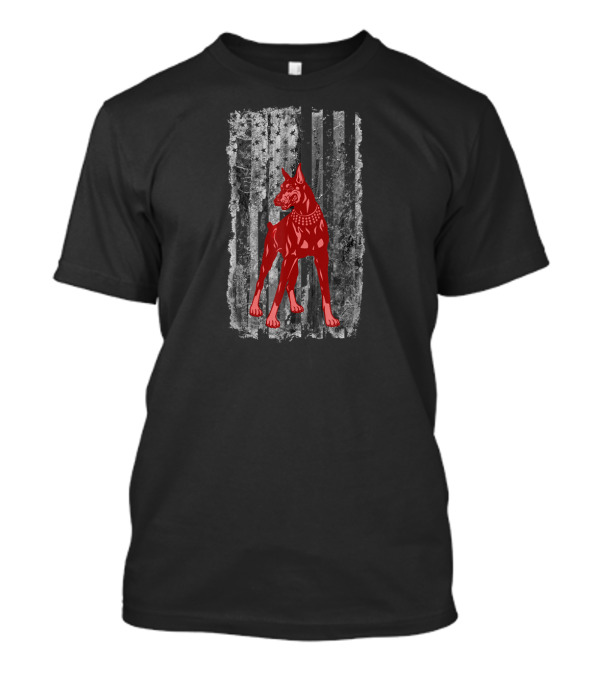 American Doberman Patriotic Flag T-Shirt