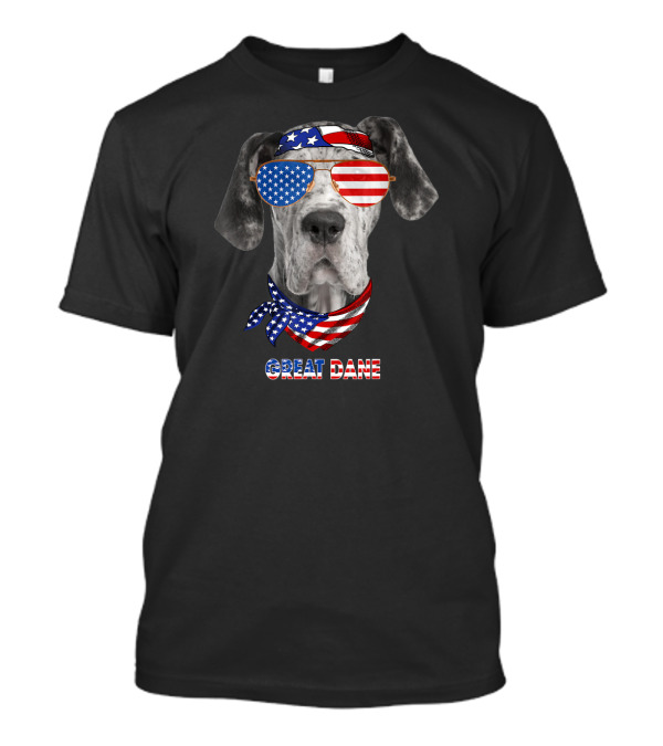 American Flag Great Dane Patriotic T-Shirt