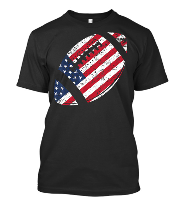 American Flag Football 4th Of July Celebration Vintage Patriot T-Shirt