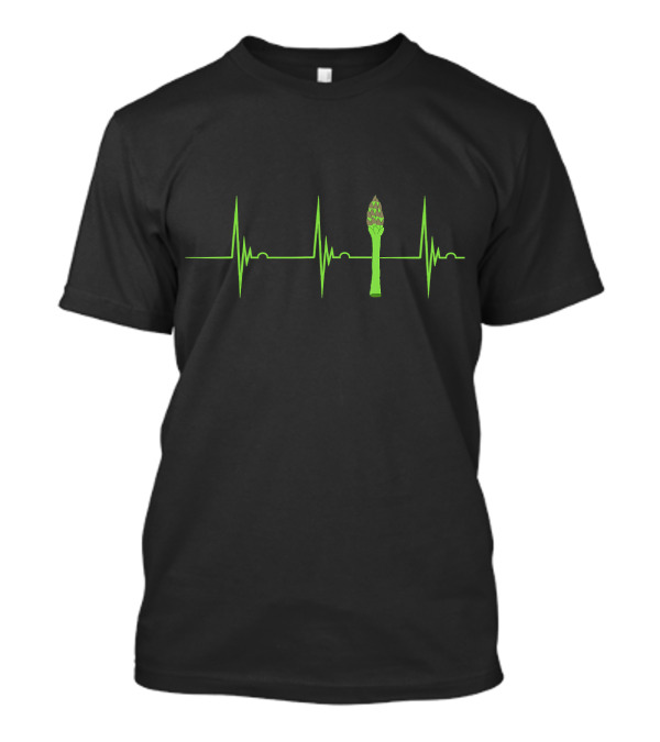 Asparagus Pulseline EKG Heartbeat Green Vege T-Shirt