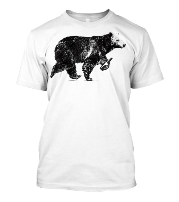 Bear Beer Funny Craft Beer Drinking Beer Bear With Beer Bottle T-Shirt