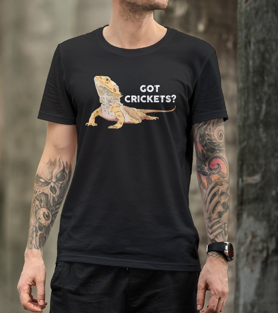 Got Crickets? Bearded Dragon Funny Lizard Reptile Love T-Shirt