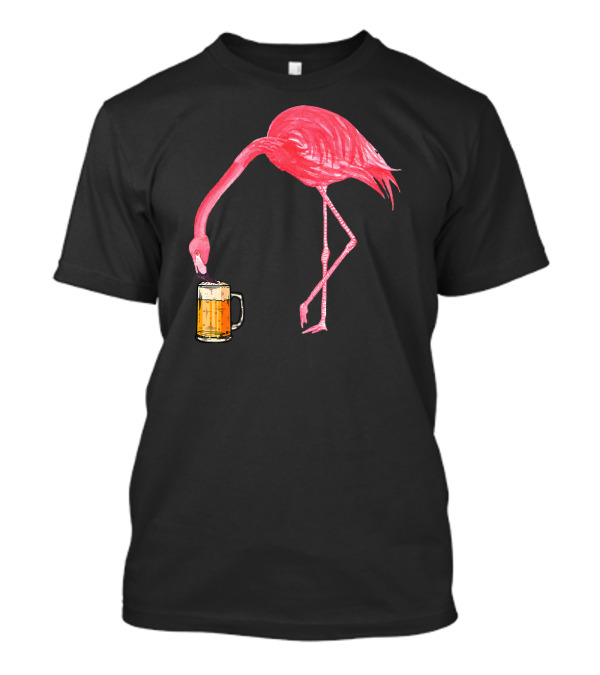 Flamingo With Beer Mug - Beer Lover's Party T-Shirt