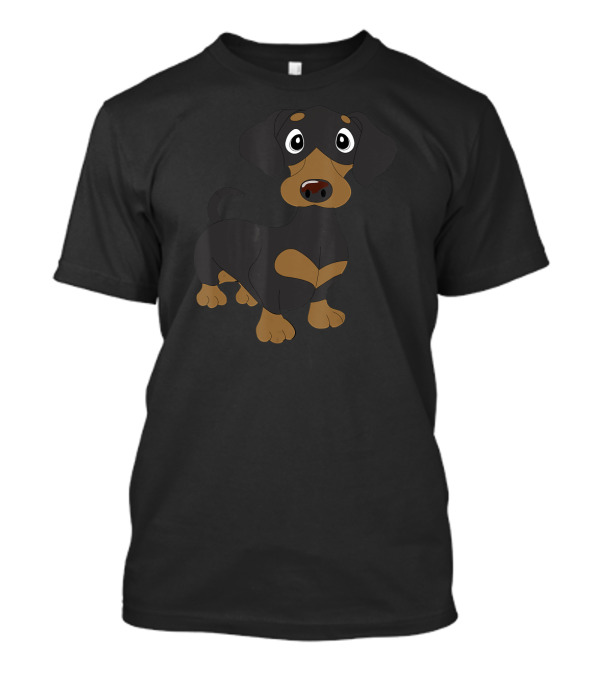 Playful Black And Tan Dachshund Wiener Dog T-Shirt