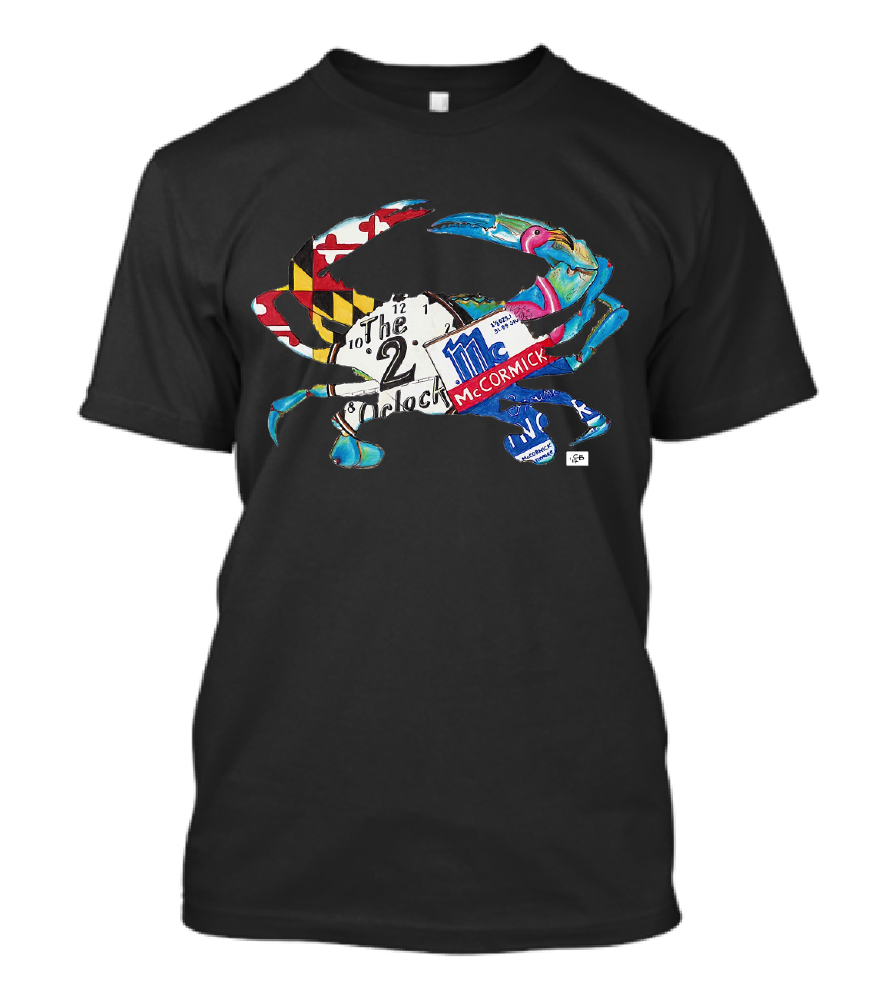 Maryland Blue Crab McCormick The 2 O'clock Hon Baltimore T-Shirt