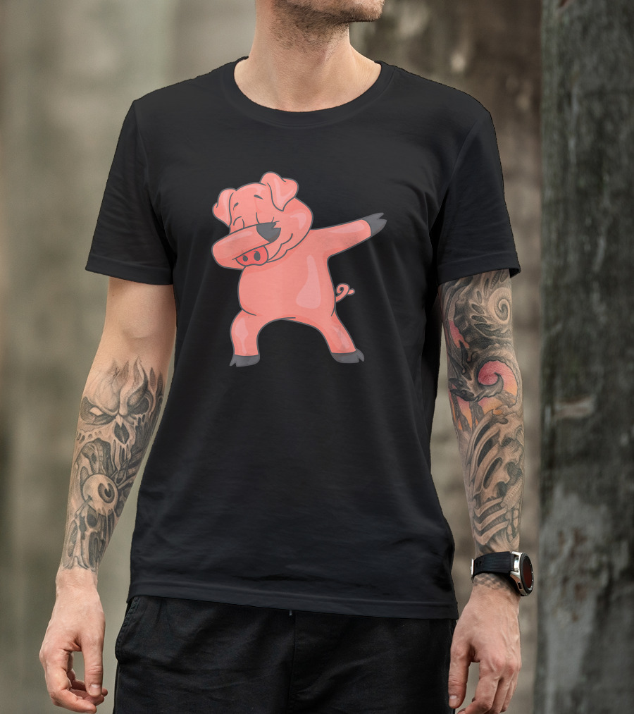 Dabbing Pig Cute Piggy Lovers Funny Farm Dance T-Shirt