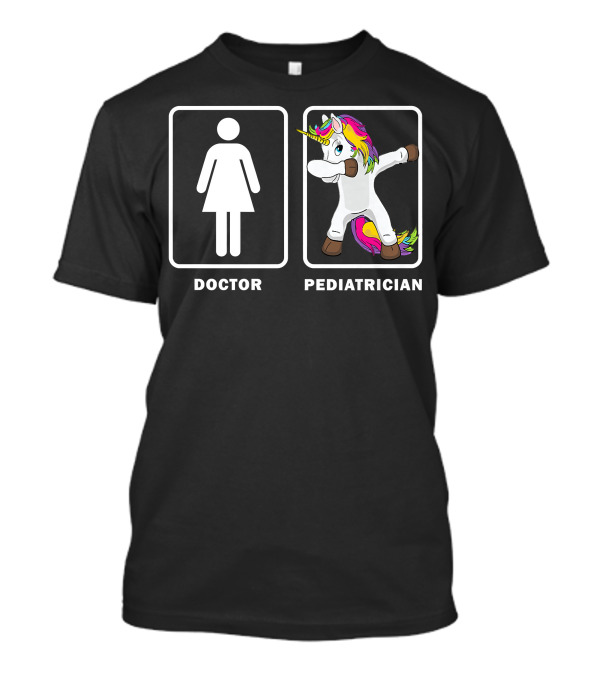 Doctor Icon VS Dabbing Unicorn Pediatrician T-Shirt