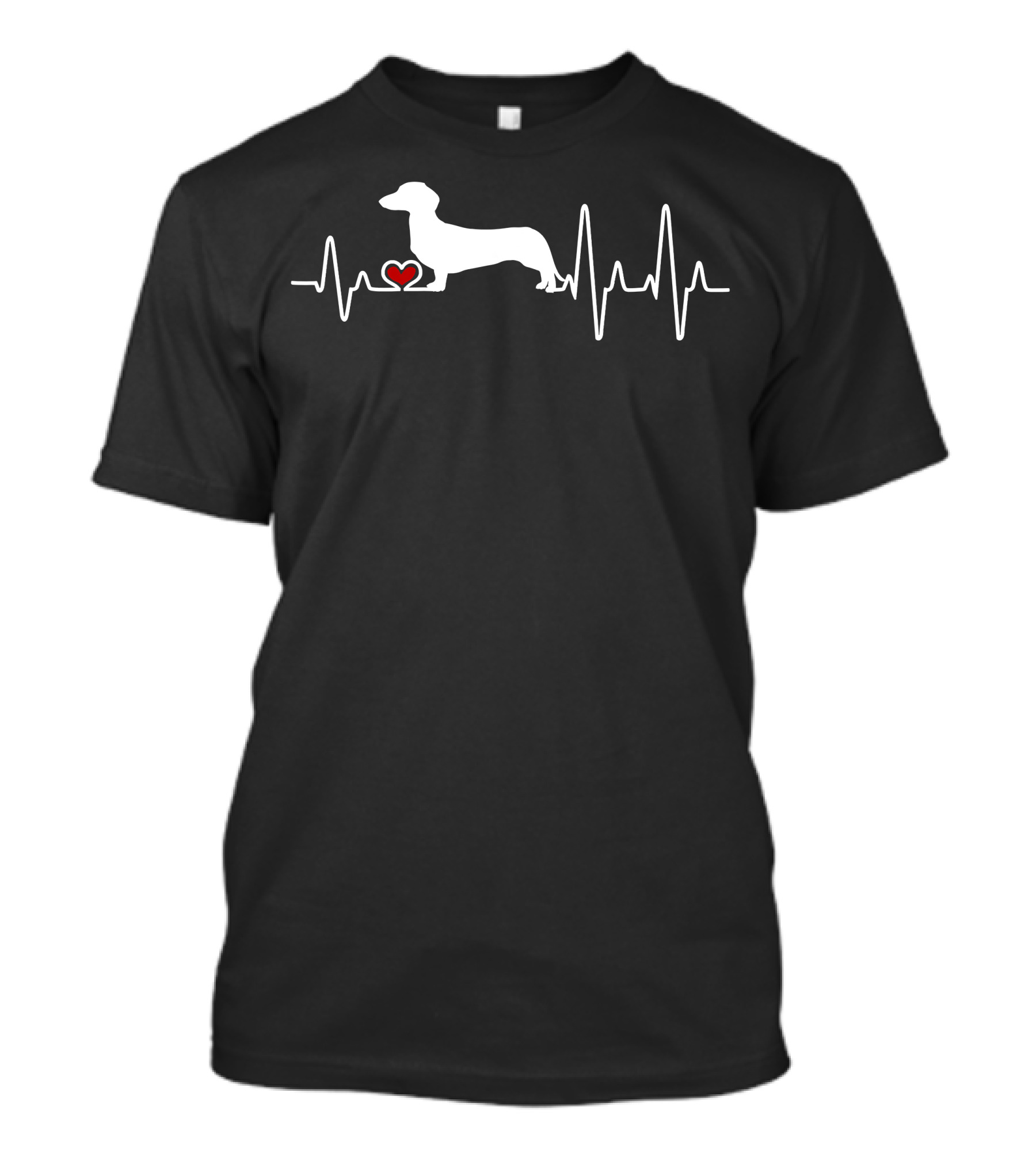 Dachshund Dog Heartbeat Pulse With Heart T-Shirt