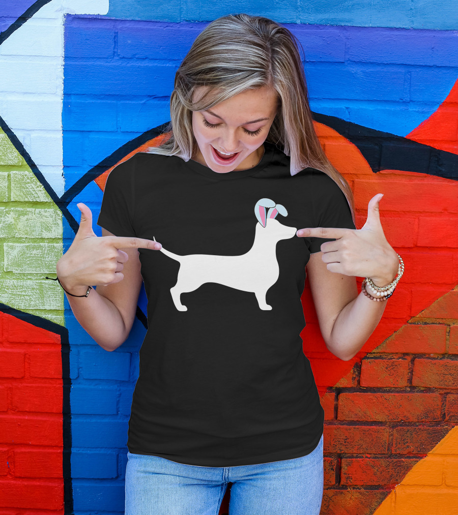 Dachshund Bunny Ear Easter Egg Kids Hun T-Shirt