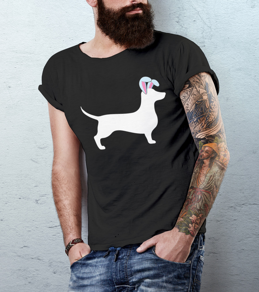 Dachshund Bunny Ear Easter Egg Kids Hun T-Shirt