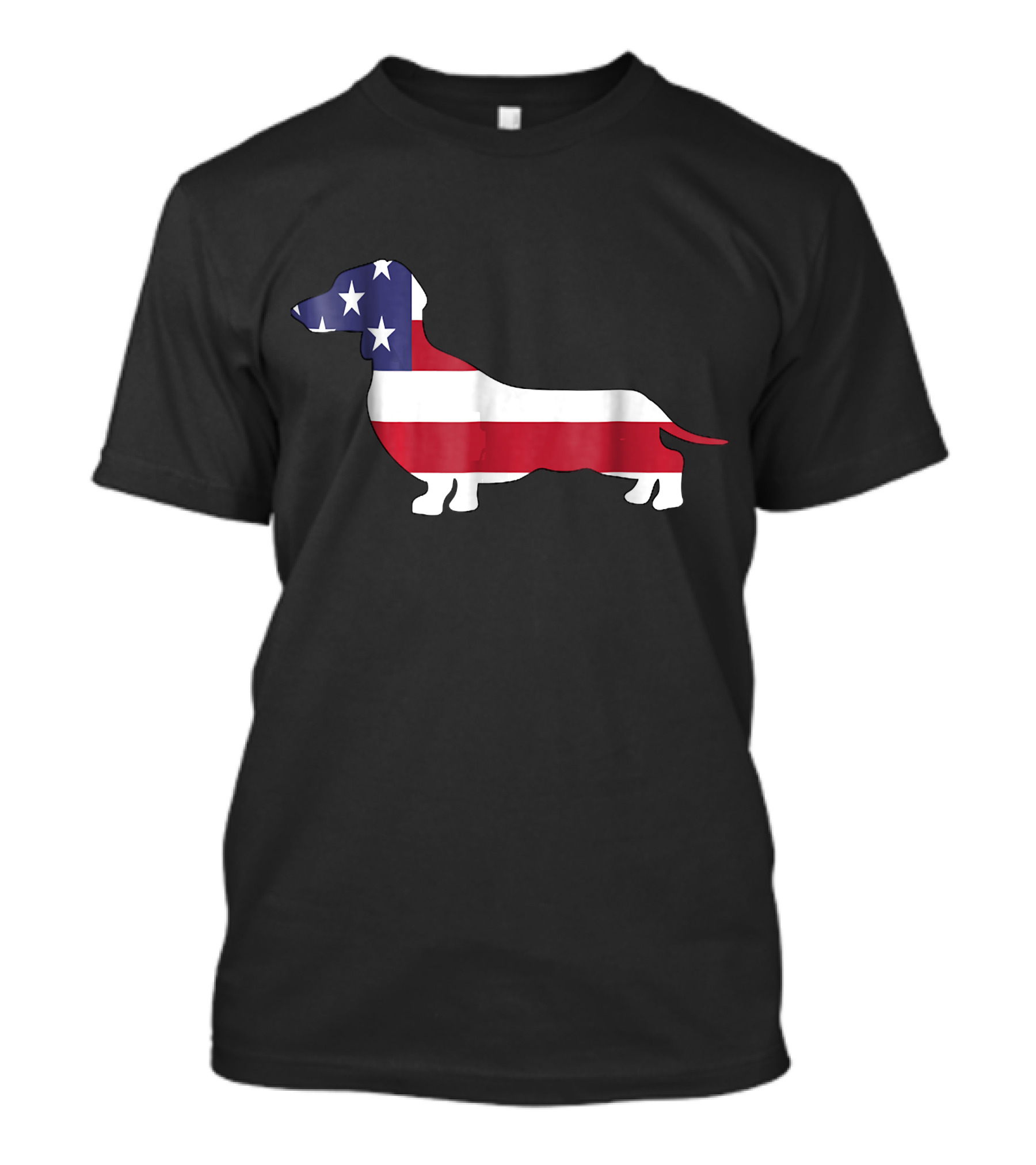 Dachshund American Flag Silhouette T-Shirt