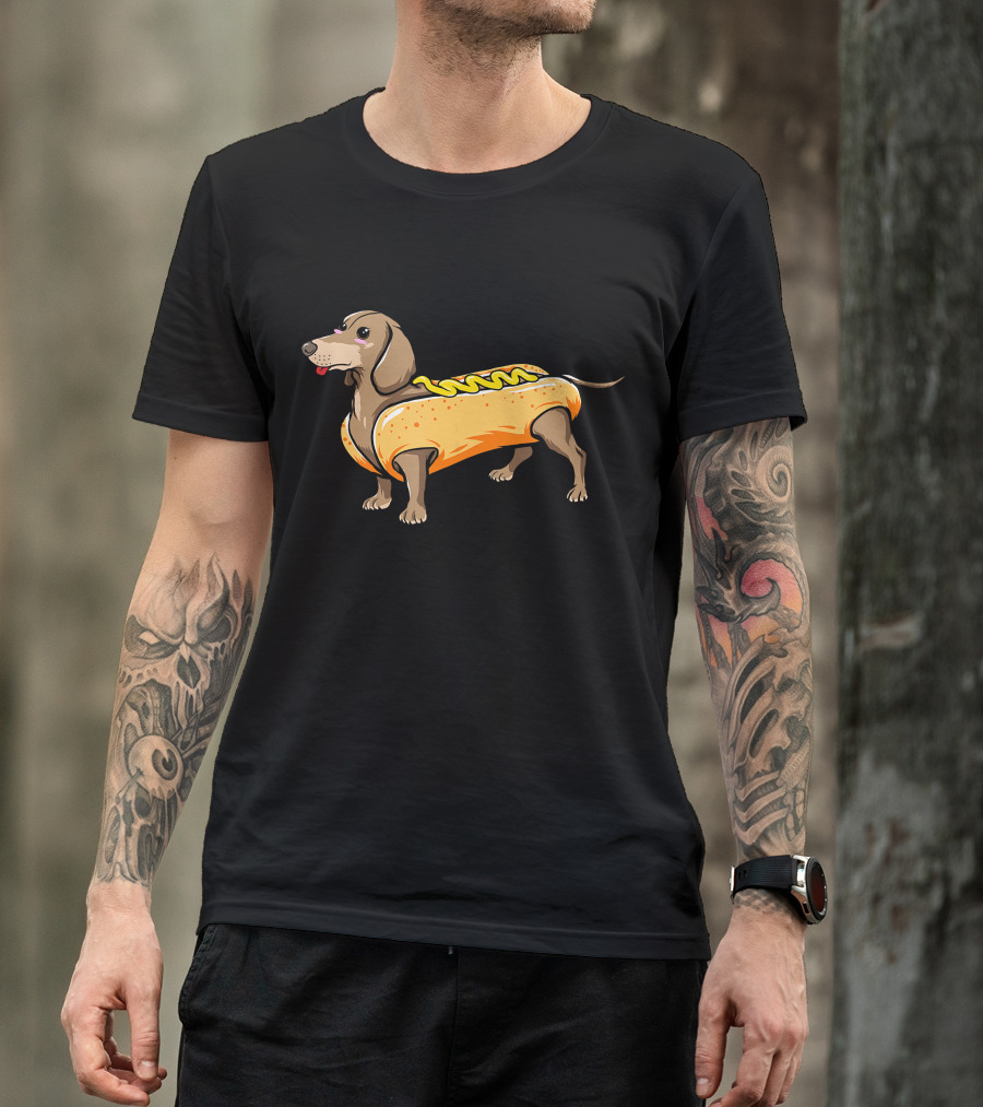 Dachshund In Hot Dog Costume Puppy Wiener Dog T-Shirt