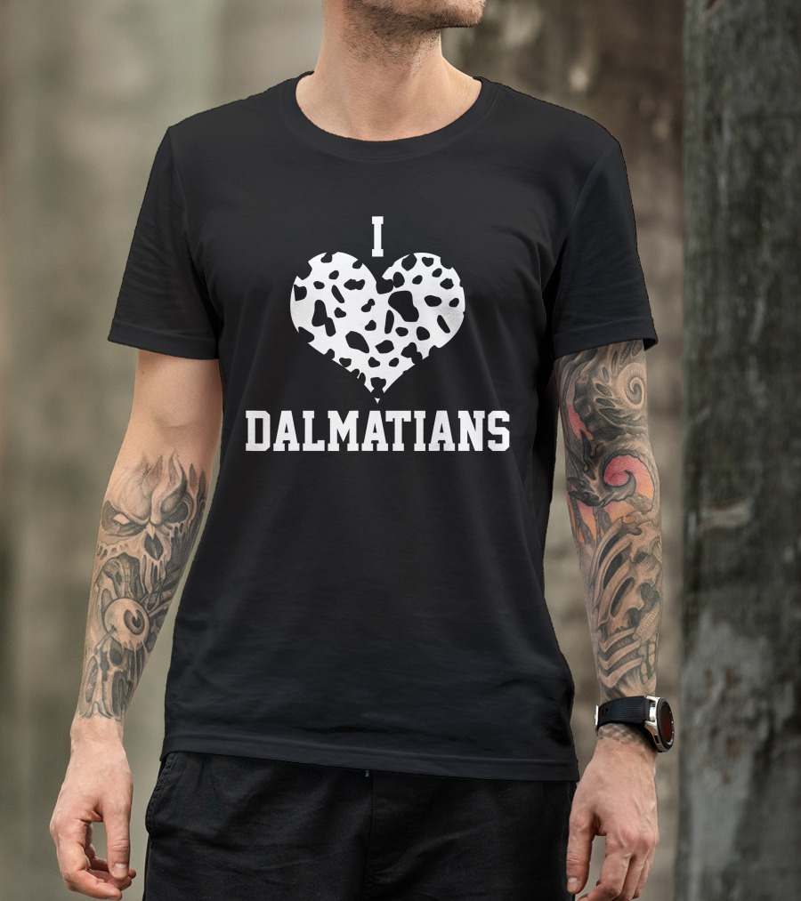 I Love Dalmatians Heart T-Shirt