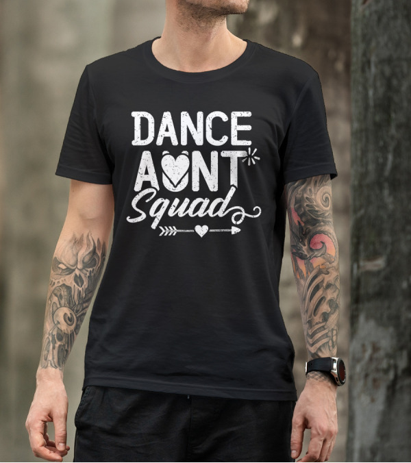 Dance Aunt Squad Cute Heart Arrow T-Shirt