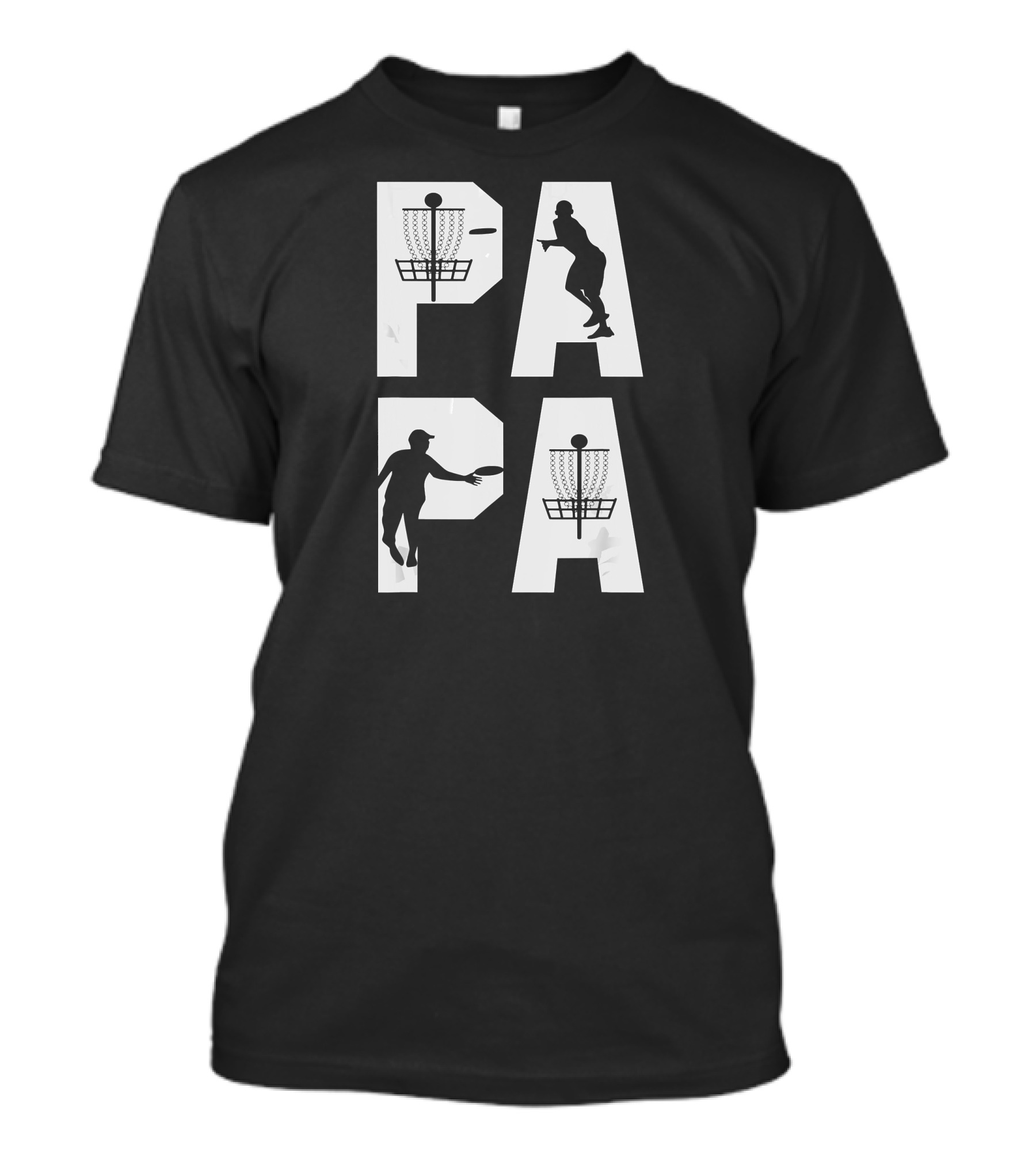 Disc Golf Papa Silhouette Sportsman T-Shirt
