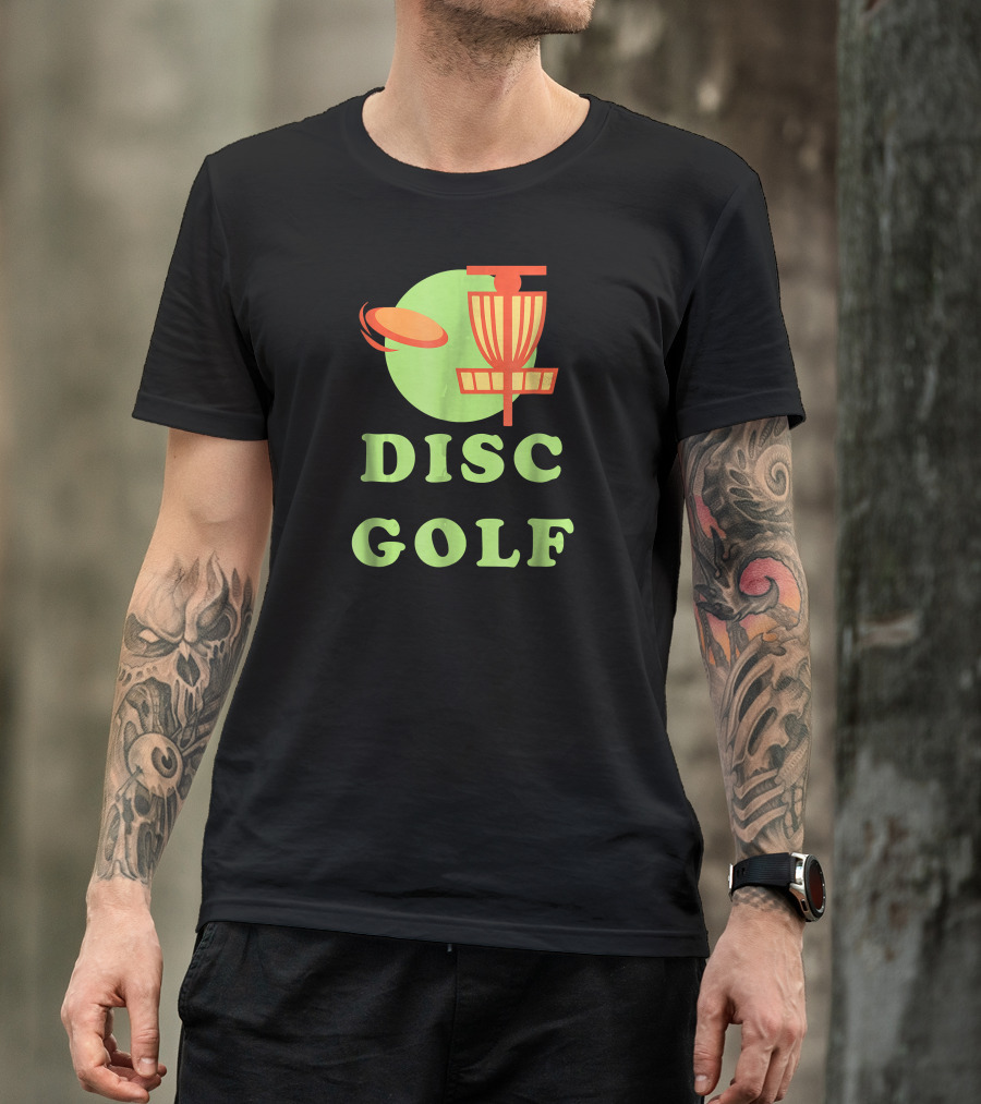 Disc Golf Frisbee Funny Discgolf Basket Moon T-Shirt