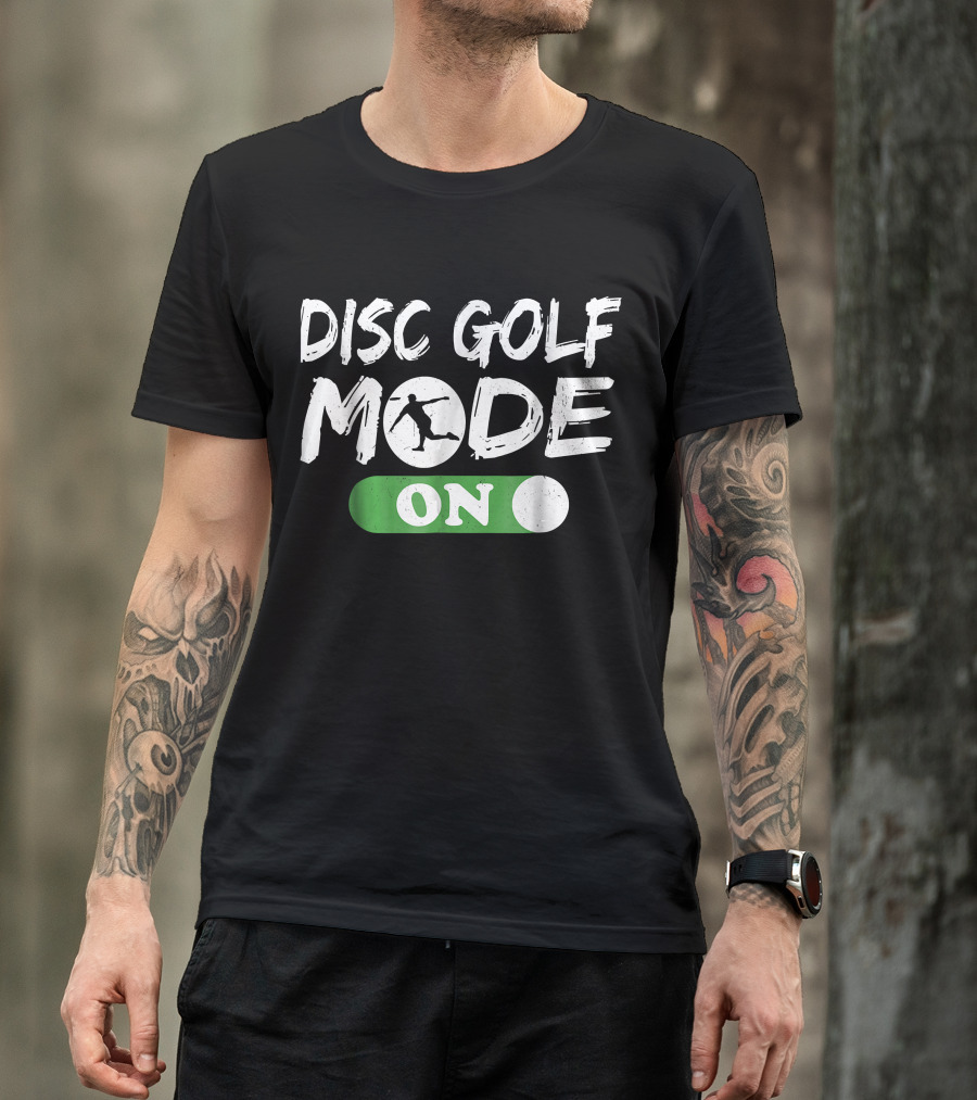 Disc Golf Mode On Silhouette Player T-Shirt