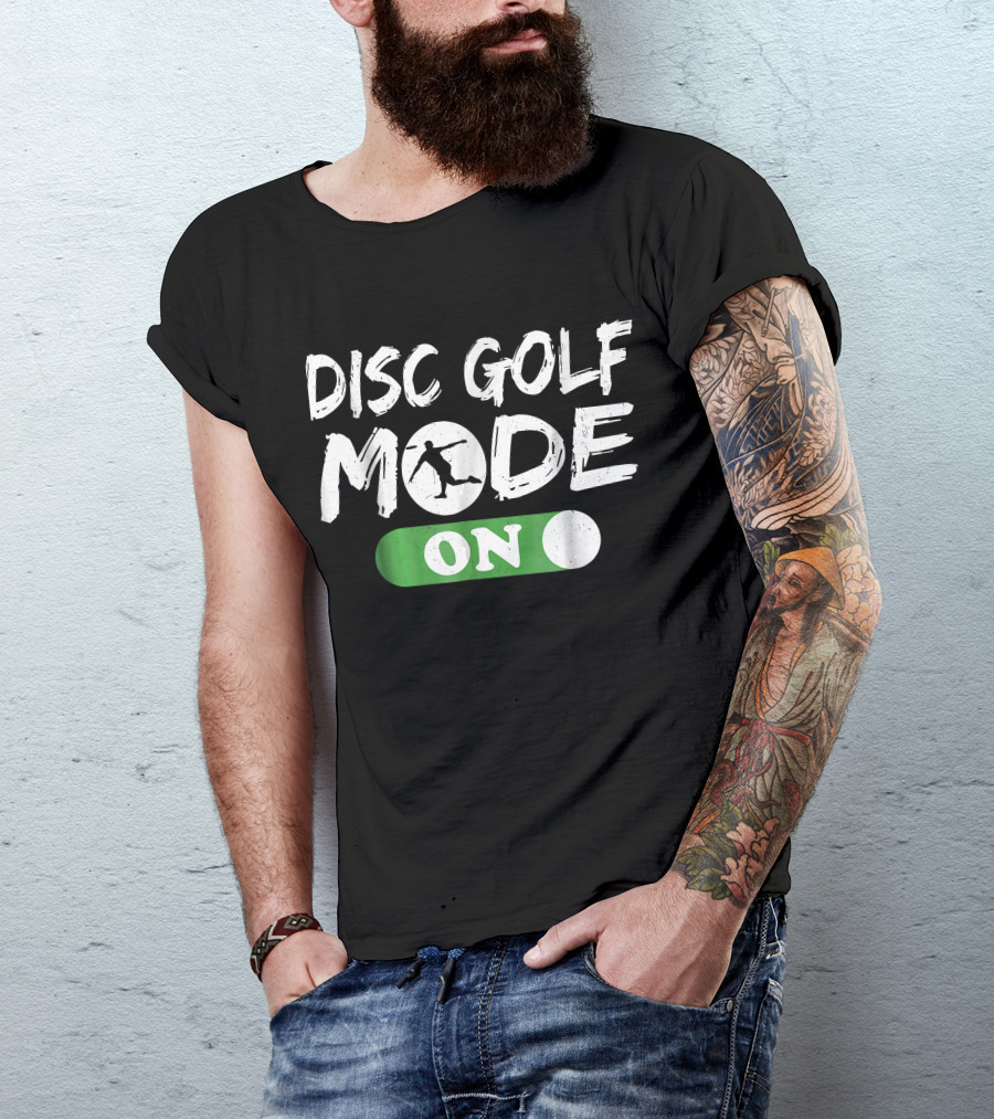 Disc Golf Mode On Silhouette Player T-Shirt