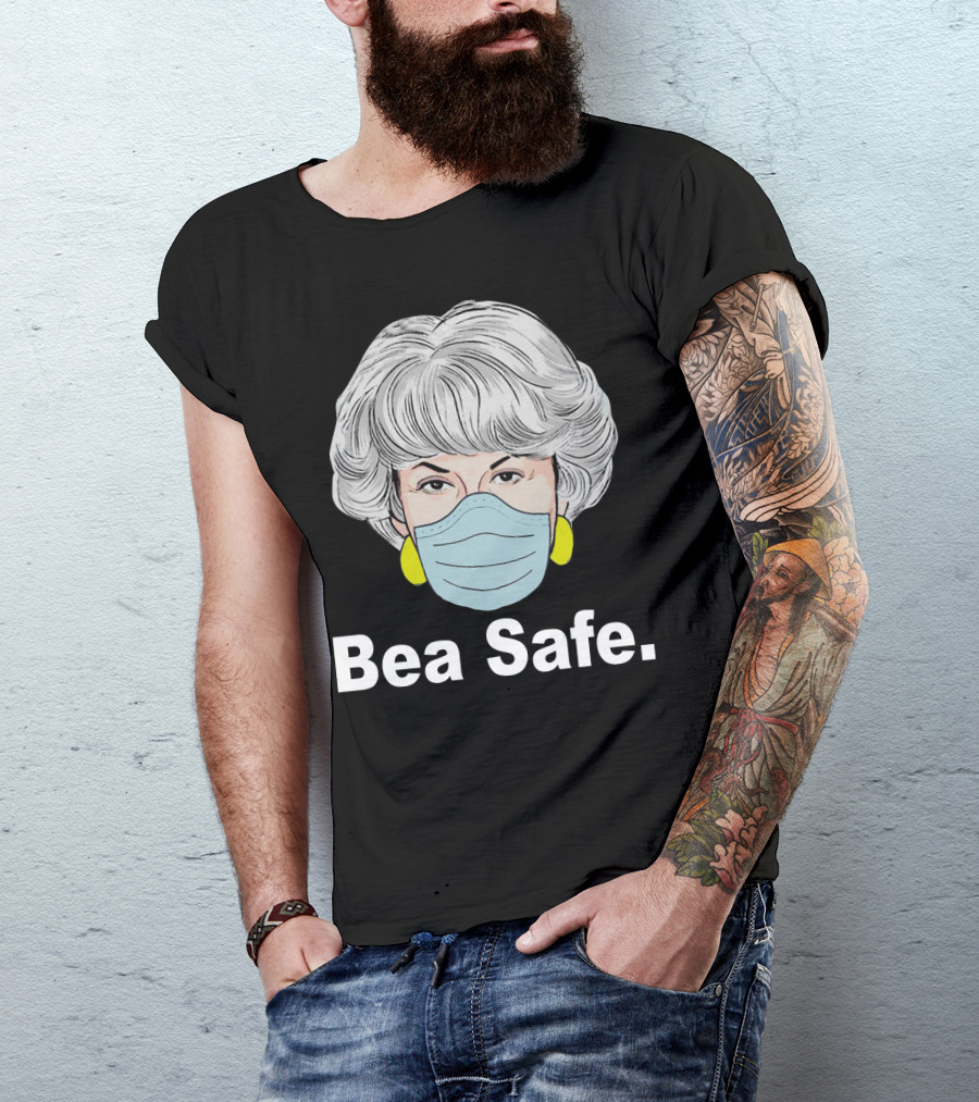 Bea Safe Masked Woman With Yellow Earrings T-Shirt