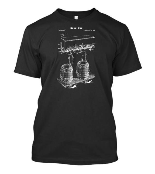 Patent Dec 25 1894 Vintage Beer Tap Blueprint No 664624 T-Shirt