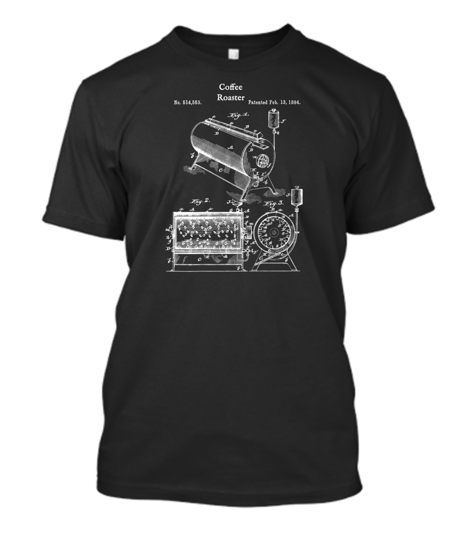 Coffee Roaster Patent February 13 1894 T-Shirt