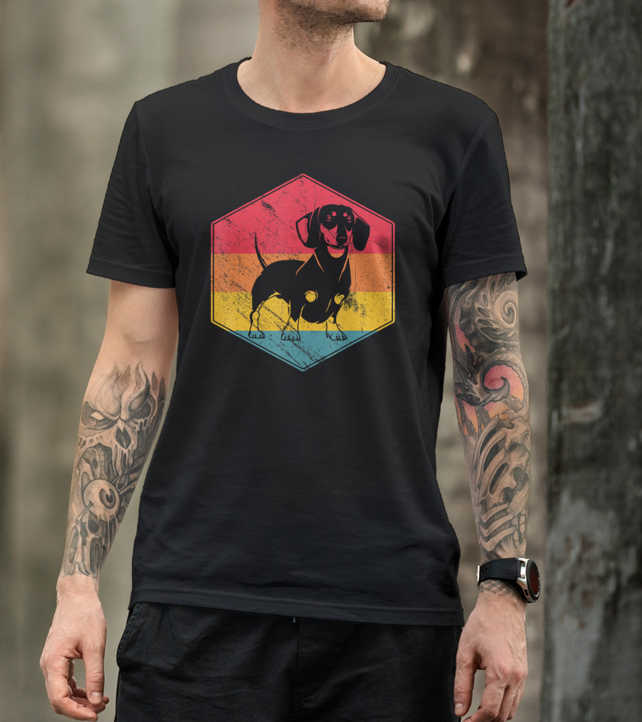 Retro Vintage Dachshund Dog Birthday T-Shirt
