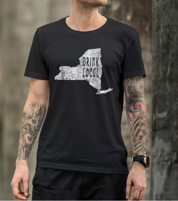 Vintage New York Drink Local Craft Beer T-Shirt